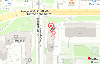 Клинико-диагностическая лаборатория KDL в Ново-Савиновском районе на карте