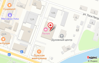Городская баня Лилия на улице Тоси Петровой на карте