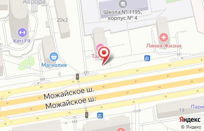 Киоск по продаже печатной продукции, Можайский район на Можайском шоссе на карте