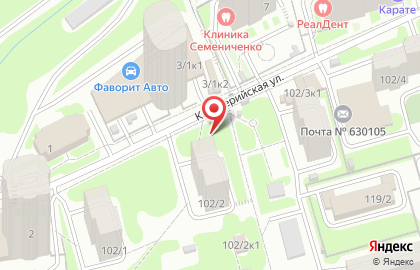 Киоск по ремонту обуви в Заельцовском районе на карте