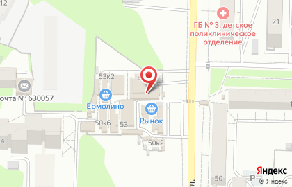 Киоск по продаже фруктов и овощей в Новосибирске на карте