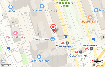 ТЦ Сокольники на Сокольнической площади на карте