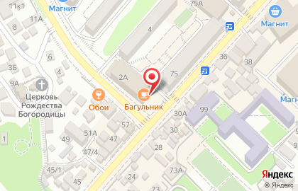 Кафе Багульник на Партизанской улице на карте