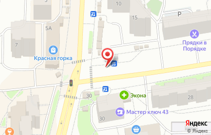 Киоск по продаже овощей и фруктов в Кирове на карте