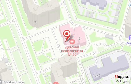 Поликлиническое отделение для детей № 50 СПб ГБУЗ "Городская поликлиника №114" на карте