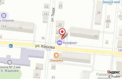 Гостиница Комфорт, гостиница в Кирове на карте