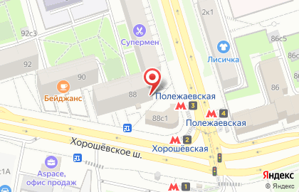 Магазин Простоцветы на Хорошёвском шоссе на карте