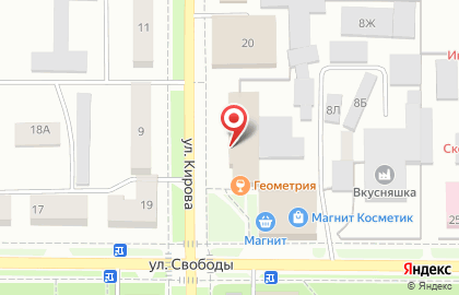 Тренажерный зал Олимп на улице Кирова на карте