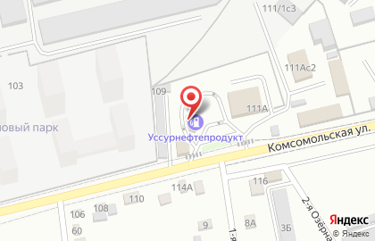 АЗС НК Уссури на Комсомольской на карте