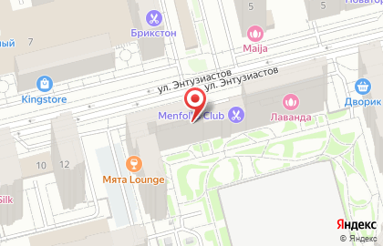Салон штор Версаль на улице Энтузиастов на карте