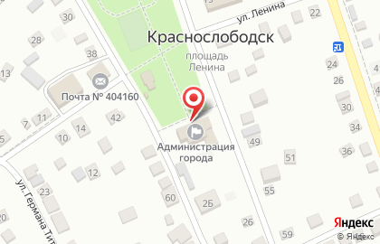 Военно-учетный стол, г. Краснослободск на карте