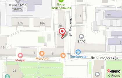 Банкомат Банк ВТБ 24 на улице Пушкина в Жигулёвске на карте