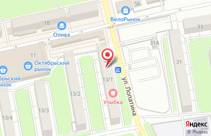Магазин распродаж на улице Лопатина на карте