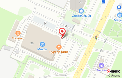 Ресторан быстрого питания Бургер Кинг на улице Маршала Конева на карте