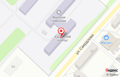 Ачинский кадетский корпус на улице Свердлова на карте