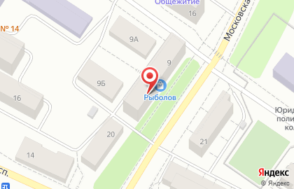 Спортивный клуб Лидер на Московской улице на карте