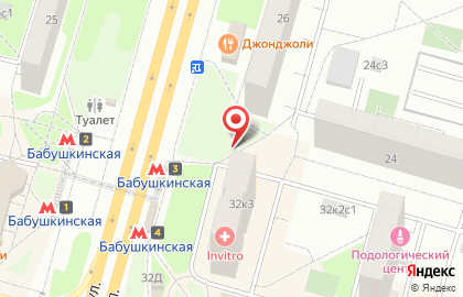 Киоск печатной продукции У метро в Бабушкинском районе на карте