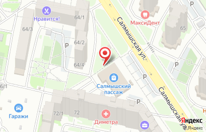 Пятый Элемент на Салмышской улице на карте