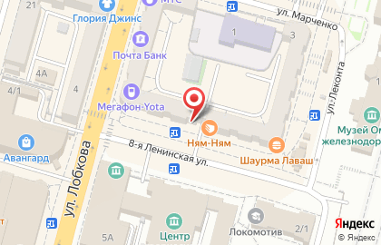 Кафе-пекарня Ням-Ням в Ленинском районе на карте