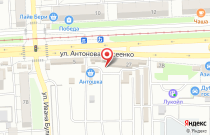 Мясная лавка Мяснушка на улице Антонова-Овсеенко на карте