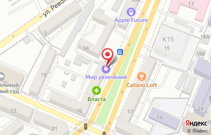 Магазин Мир увлечений на Кольцовской улице на карте