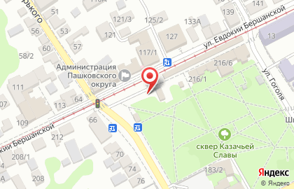 Магазин хлебобулочных изделий Пашковский хлеб на улице имени Евдокии Бершанской на карте