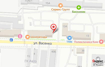 Развлекательный центр ДНТ на улице Васенко на карте