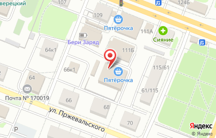 Мебельный салон Семья на улице Пржевальского на карте