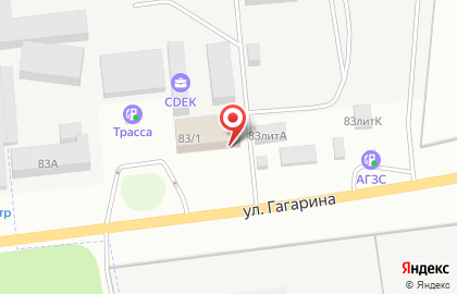 Торгово-монтажная фирма 4 стихии на улице Гагарина на карте
