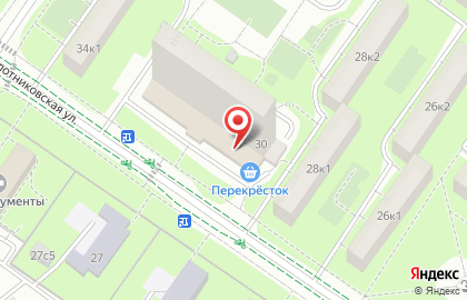 Перекресток на Болотниковской улице на карте