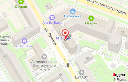 Бизнес-центр На Ленина на Площади Гарина-Михайловского на карте