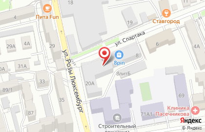 Автостоянка на ул. Спартака, 8 на карте