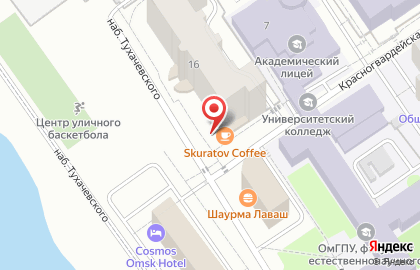 Продуктовый магазин в Омске на карте