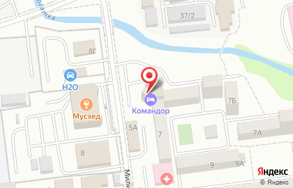 Гостиничный комплекс Командор на Милицейской улице на карте
