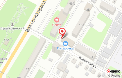 Супермаркет Пятёрочка на Ровенской улице на карте