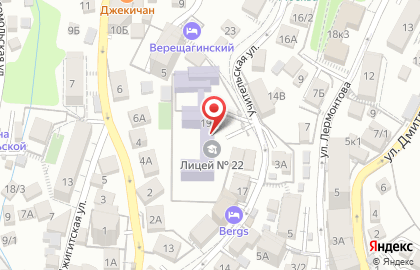 Лицей №22 им. Героя Советского Союза В.Г. Ровенского в Сочи на карте