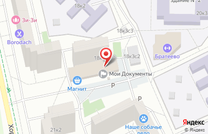 Центр государственных услуг Мои документы на улице Борисовские Пруды на карте