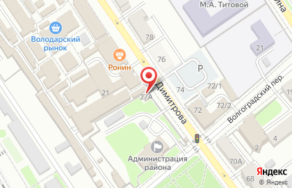 Магазин Дятьковская мебель в Володарском районе на карте