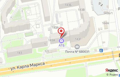 Совкомбанк в Хабаровске на карте