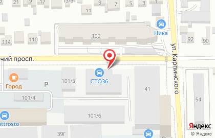 Автомойка в Воронеже на карте