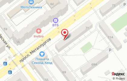 Магазин DoYouSam на проспекте Металлургов на карте