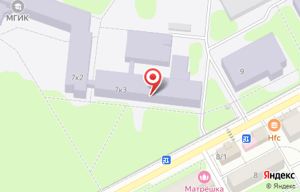 Московский государственный институт культуры на Библиотечной улице, 7 к 3 в Химках на карте