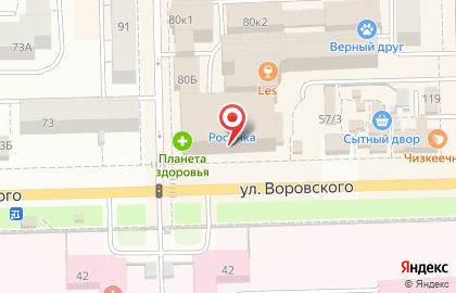 Салон Бельетаж на улице Воровского на карте