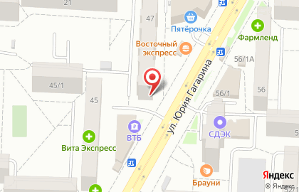 Салон красоты Эдаль на улице Юрия Гагарина на карте