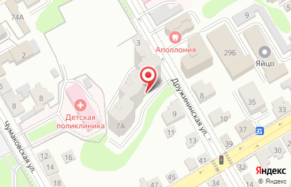 Салон красоты Beauty Club на Дружининской улице на карте