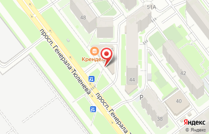 Супермаркет Пятёрочка на проспекте Генерала Тюленева на карте