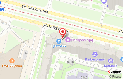 Магазин Папироска.рф в Приморском районе на карте