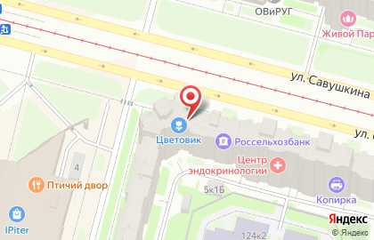 Мини-маркет 2 шага в Приморском районе на карте