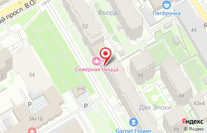 Школа танцев Красное и Черное в Василеостровском районе на карте