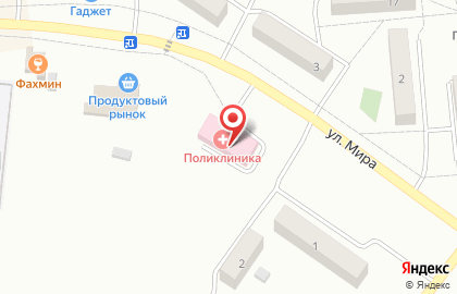 Поликлиника в Южно-Сахалинске на карте